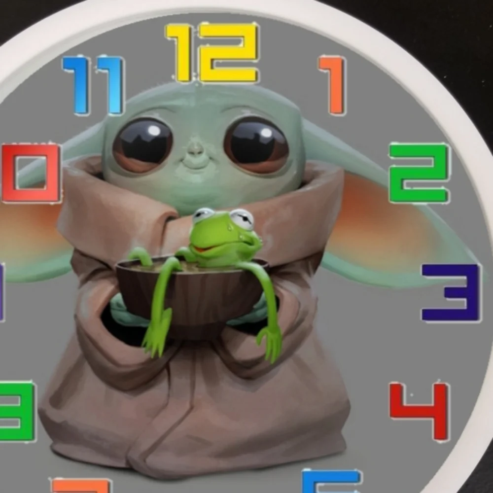Kermit befriend baby yoda Aka Grogu